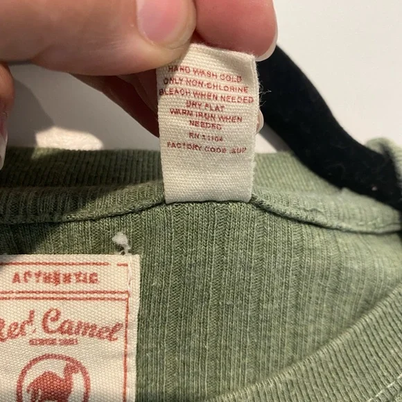 Red Camel Ribbed Green Shirt - Picture 7 of 7